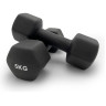 Гантель UNIX FIT неопреновая 5 кг Black, 2 шт. DBNEO5BKx2